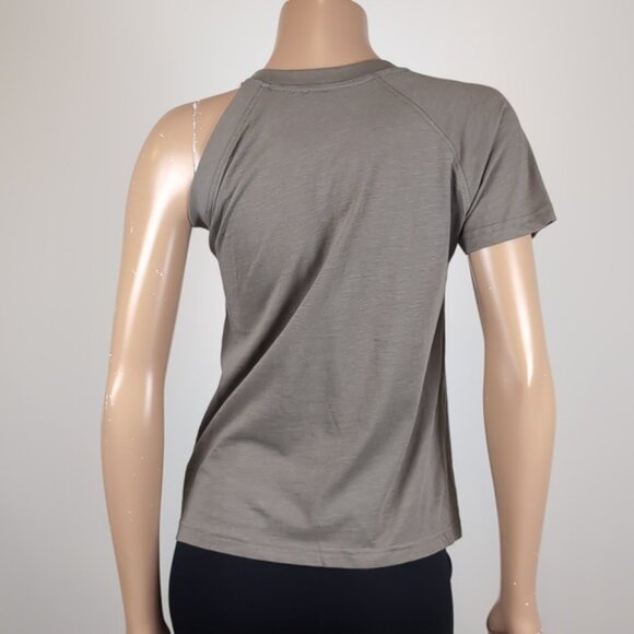Cloth Asymmetric Tshirt Tank Top Mashup Casual Short Sleeve Tee - Picture 4 of 7